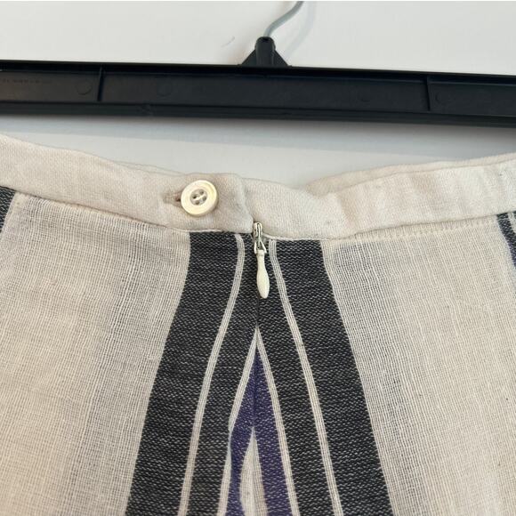 NWOT Lemlem Fringe Hem Mini Skirt, Off-White/Gray Striped, Women's Small (Est.) - Picture 4 of 4